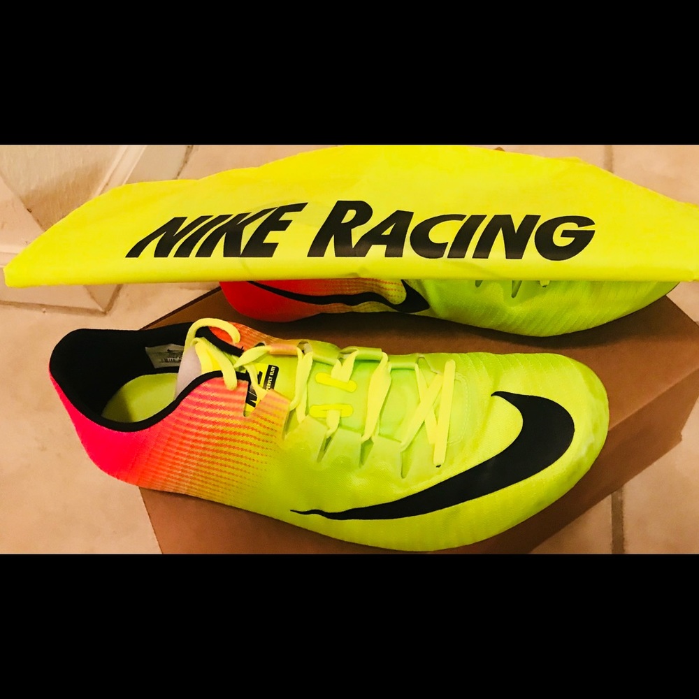 Nike Zoom Super fly Elite Racing Shoe, Neon, Sz:15